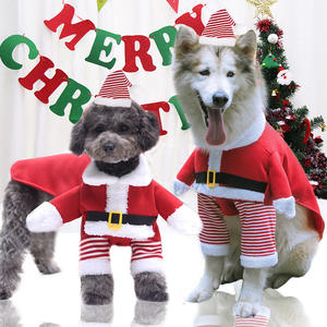 Crazy Two-Legged Santa Outfit para perros y gatos-Ropa cálida de lana para mascotas para Otoño/Invierno, transforma tu Golden Retriever - Product Image 1