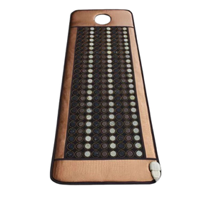 Tapis <span class=keywords><strong>de</strong></span> massage chauffant électrique en pierre <span class=keywords><strong>de</strong></span> jade, avec fonction sauna vapeur et amincissante, à énergie photonique à ondes ultra longues et perforé - Product Image 2