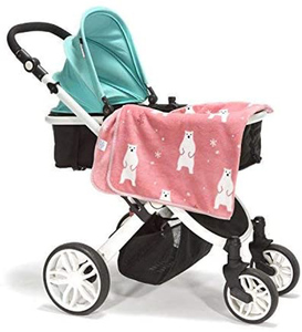 Manta de Bebé Recién Nacido de Felpa de Coral 100% Poliéster, Tejida, Estampada con Temática Animal, Estilo Regalo, Dibujos Animados, 40''x 29'', Súper Suave - Product Image 1