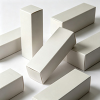 Boîte de papier de peau de vache blanche universelle rectangulaire 2mm d'épaisseur petite boîte en carton blanche en gros en stock