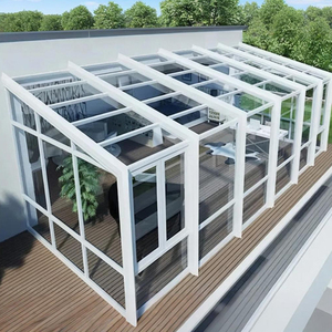 Cerramiento Retráctil para Terraza, Estructura de Aluminio Comercial para las Cuatro Estaciones, Terrazas Móviles Motorizadas, Invernaderos de Vidrio H20 H20 - Product Image 1