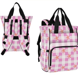 Multi-Function Baby Diaper Bag Hawaii Pikake Flower Plumeria Travel <b>Waterproof</b> <b>Back</b> <b>Pack</b> Mom Mummy Maternity Diaper Backpack - Product Image 1