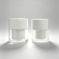Pot à crème sans air blanc vide, contenant cosmétique pour crème visage, pot à pompe sous vide pour sérum, crème contour des yeux, emballage de soins de la peau