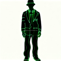 Costume de scène Michael Jackson en fibre optique lumineuse, prix d'usine, vêtements de danse MJ à LED pour événements