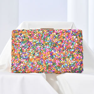 Pochette diamantée colorée extravagante Dîner de fête senior à la mode Pochette rivale envoyée - Product Image 6