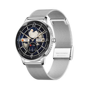 Nouvelle montre connectée classique AMOLED HK38 pour femmes, écran de 1,19 pouce, décoration en diamant, corps fin, couleur or argent, montre connectée - Product Image 1