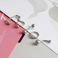 Bijoux de piercing corporel de base en acier inoxydable Boucle d'oreille de nez Boule circulaire droite Barbell