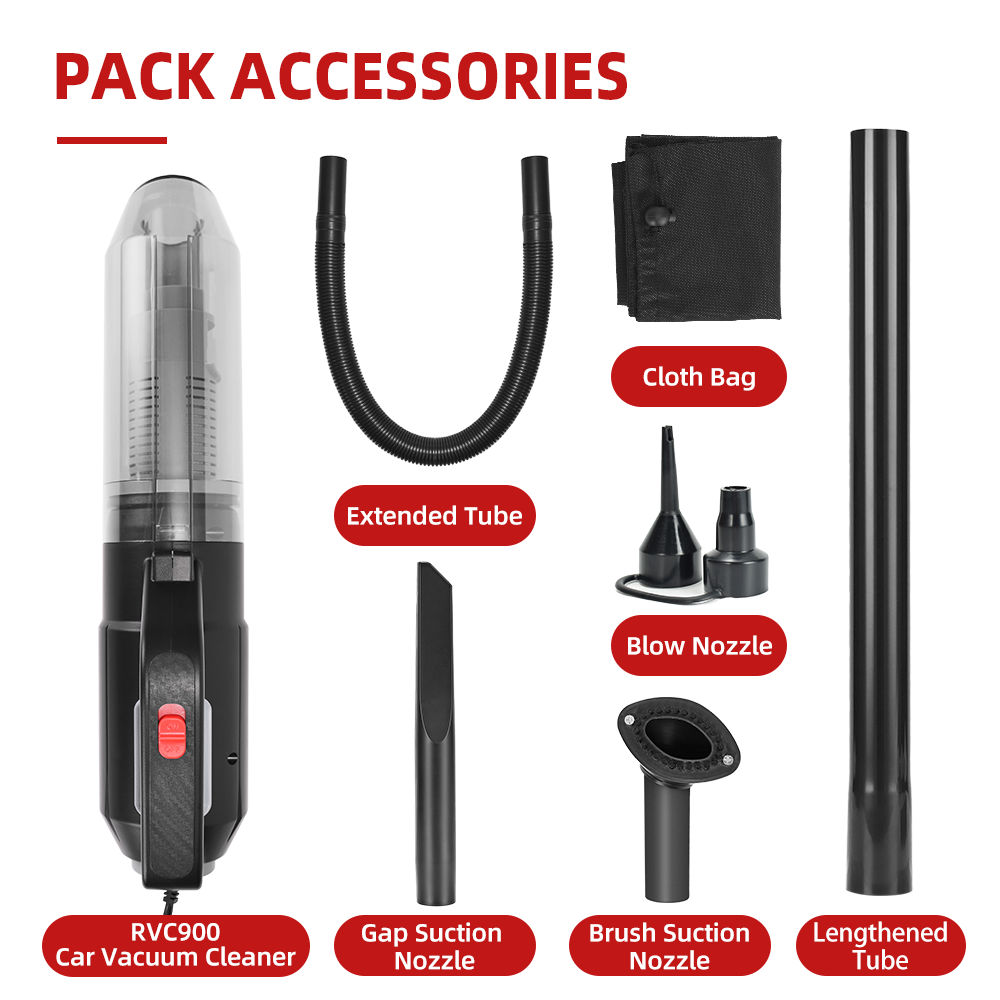 Автомобильный пылесос для сухой и влажной уборки с мощной ручкой 12 В постоянного тока