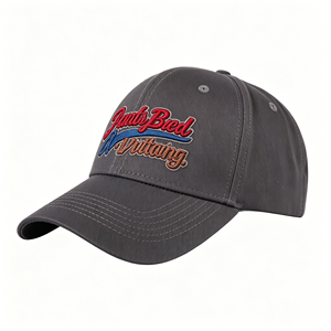 Gorra de Béisbol Gris Oscuro de 6 Paneles al por Mayor con Logotipo Bordado Retro, Gorra Casual Unisex - Product Image 1