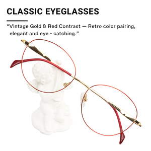 Kính mắt tròn kim loại cổ điển, nhẹ, thanh lịch, màu sắc độc đáo, thiết kế đặc biệt. - Product Image 6