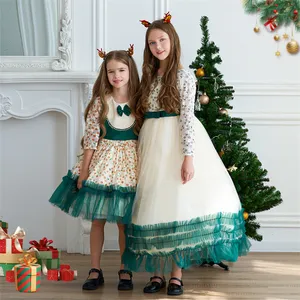 Christmas Girl Sisters Dress New Flower Child Wedding Dress Peng Peng Princess Costume