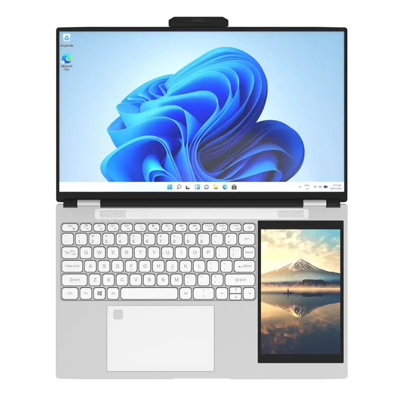Persönliche und private Laptops Dual Screen 15,6 Zoll 7 Zoll Touchscreen Intel Celeron N5105 DDR4 16GB RAM 2TB SSD Porta tiles Laptop
