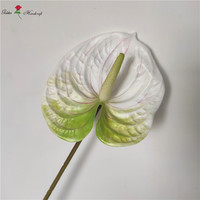 QSLH-C1311 Vente chaude Fleurs décoratives artificielles Anthurium toucher réel pour arrangements floraux Nouvel An chinois Noël
