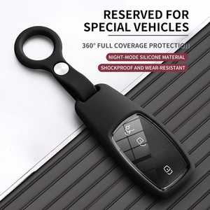 Housse de protection en silicone pour <span class=keywords><strong>clé</strong></span> intelligente - Étui souple en TPU pour télécommande sans <span class=keywords><strong>clé</strong></span> avec <span class=keywords><strong>porte</strong></span>-clés - Product Image 6