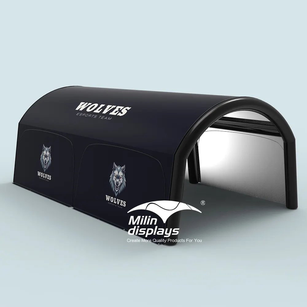 Riesiges aufblasbares Lichtbogenzelt für Autoabdeckung luftdichtes kommerzielles Zelt für Veranstaltungen aufblasbarer Tunnel Sportingang