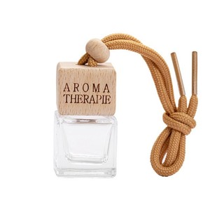 Fabricación Botellas de vidrio de perfume 8ml Cuadrado Claro Vacío Coche Colgante Aromaterapia Corona Tapa Serigrafía Reed Difusor - Product Image 1