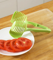 Trancheuse à aliments manuelle multifonctionnelle, trancheuse à tomates, coupe-citron, support, gadget de découpe de fruits et légumes, pinces à aliments