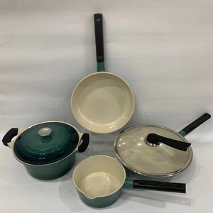 Juego de <span class=keywords><strong>Ollas</strong></span> de Cocina de 4 Piezas de Cerámica Antiadherente Ecológica de Primera Calidad, Duradero para Uso Diario, de Aluminio Fundido, Apto para Inducción - Product Image 1