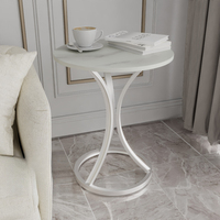 Table basse moderne minimaliste en métal avec plateau en pierre artificielle, construction extra-épaisse pour une capacité de charge accrue, meubles pour la maison