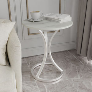 Tavolino da Caffè Moderno Minimalista Best-Seller con Piano in Pietra Rotondo per Arredamento Casa - Product Image 4