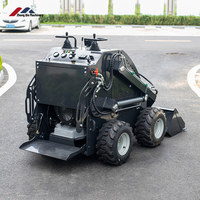 Spedizione Gratuita Mini Skid Steer Loader Trituratore Forestale Rasaerba Leggero con Ruote/Cingoli, Motore Incluso, Facile da Usare