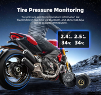 Système de navigation pour moto de 8,1 pouces, CarPlay sans fil, navigateur étanche pour moto, écran 1600x600, mise en miroir de l'écran, TPMS