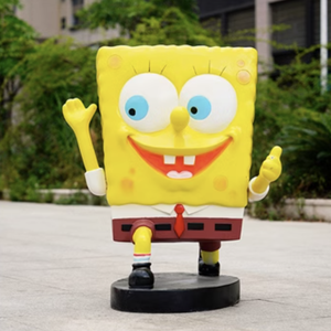 Nhà máy tùy chỉnh ngoài trời phim hoạt hình điêu khắc <span class=keywords><strong>SpongeBob</strong></span> <span class=keywords><strong>Squarepants</strong></span> sợi thủy tinh nhựa Điêu Khắc Trung tâm mua sắm công viên trang trí - Product Image 6