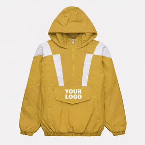 Giacca Unisex con Cappuccio Bicolore, 100% Poliestere, Mezza Zip, Antivento, Casual da Esterno, Pullover con Logo Personalizzato, <span class=keywords><strong>Cappotto</strong></span> alla Moda - Product Image 3