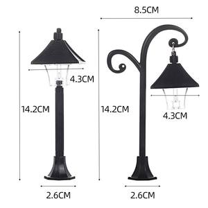Mini farola en miniatura, lámpara de tren ferroviario, luces de poste, modelo de luz de calle <span class=keywords><strong>para</strong></span> casa de muñecas, Micro paisaje, jardín de hadas - Product Image 1