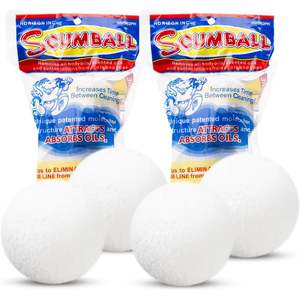 Bolas de Espuma Reutilizables de 3 Pulgadas para Hidromasaje, Absorbente de Suciedad y Limpiador de Superficies de Piscinas y Spas, Absorbe Aceites, Esponja para Spa, 4 Unidades - Product Image 1