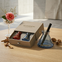 Diffuseur de parfum d'intérieur 100 ml, écologique, sans alcool, sans parabène, nouveau design, flacon conique, bâtonnets noirs, bouteille en bois et verre