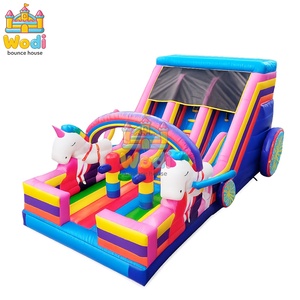 Toboggan <span class=keywords><strong>Gonflable</strong></span> Commercial Robuste en PVC 0,55 mm avec Filet EN14960 Garantie 3 Ans Taille et Couleur Personnalisables pour - Product Image 1