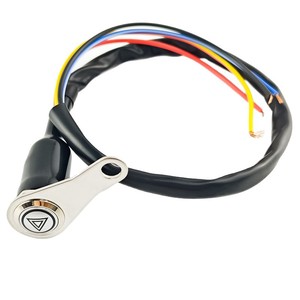 Qiangye Motorcycle Switch Handlebar Metal Button Led Self Locking With Double Flasher And Light Ring - Product Image 4