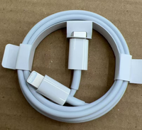 Câble USB-C vers C en nylon pour iPhone, longueur 1 m, interface C-C avec emballage d'origine, version processus original