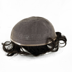 <span class=keywords><strong>Perruque</strong></span> Full Lace en Cheveux Naturels Respirante, Style Européen et Américain, pour Hommes, Pièce de Remplacement, Cheveux Véritables - Product Image 3