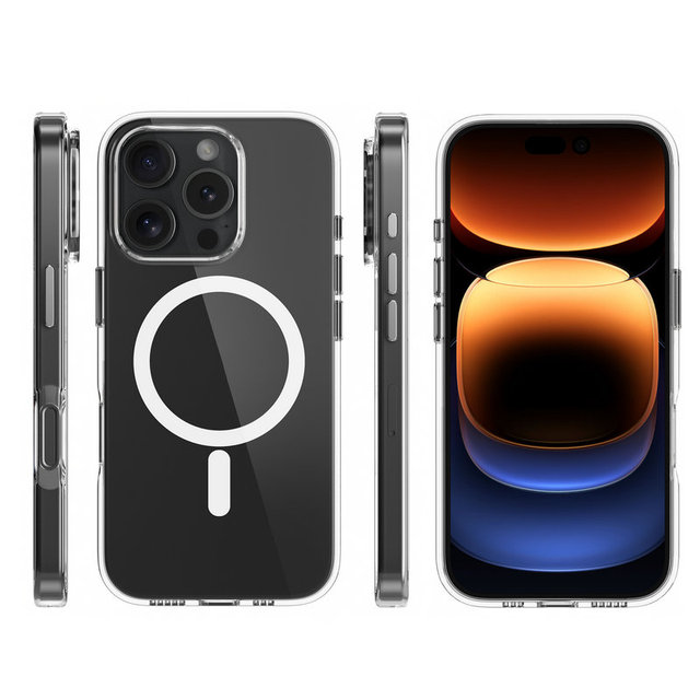 Custom High-End Transparent TPU PC UV Resistant Yellow Clear Phone Cover for iPhone 16 16 Pro 16 Pro Max 16 Plus