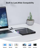 HUB 7 en 1 con Grabador de Blu-ray BDXL Externo de 100 GB, Unidad BD-RE, USB 3.0 Tipo-C con 2 Puertos USB, Lector SD/TF para Copia de Seguridad de Datos Profesional