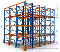 Système de mezzanine à rayonnages en acier robuste pour entrepôt avec protection contre la corrosion