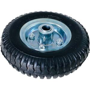 8 इंच 2.80/2.50-4 कुंडा ब्रैकेट धातु रिम के साथ Inflatable वायवीय हाथ ट्रक ट्राली रबर ढलाईकार पहियों - Product Image 4