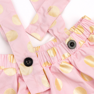 Combinaison bébé fille 2 pièces en coton à pois pour l'été 2022 - Product Image 3