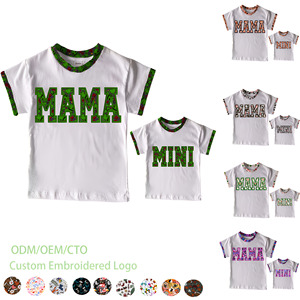 Ruidian verano mamá y yo personalizado verde dibujos animados impreso familia camiseta niños niñas Casual transpirable bordado Logo - Product Image 4