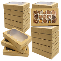 Boîtes en papier biodégradables personnalisables de qualité alimentaire pour la pâtisserie, les collations, les bonbons, les cadeaux de Noël, les fêtes, les cadres photo