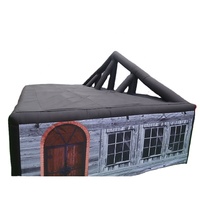 Expédition rapide par avion jusqu'à votre porte, château gonflable géant hanté, jeux de labyrinthe laser gonflables pour Halloween à vendre