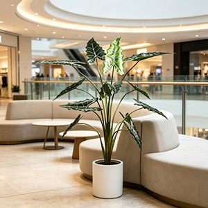 Planta Artificial Tropical <span class=keywords><strong>de</strong></span> Interior y Exterior, Sarian <span class=keywords><strong>Alocasia</strong></span>, Planta Artificial <span class=keywords><strong>de</strong></span> <span class=keywords><strong>Oreja</strong></span> <span class=keywords><strong>de</strong></span> <span class=keywords><strong>Elefante</strong></span>, Hojas <span class=keywords><strong>de</strong></span> Plástico para Decoración del Hogar, Vestíbulo y Comercios - Product Image 4