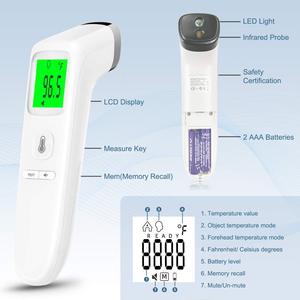 Yetişkinler ve bebekler için elektrikli temassız kızılötesi alın termometresi ateş alarmı ile anında oku - Product Image 5