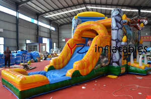 Parc de jeu gonflable de dinosaure de la <span class=keywords><strong>jungle</strong></span> d'enfants d'amusement superbe avec le videur et la <span class=keywords><strong>piscine</strong></span> gonflables <span class=keywords><strong>à</strong></span> vendre - Product Image 4