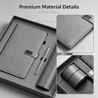 Ensemble cadeau d'entreprise haut de gamme, carnet A5 avec stylo en métal et thermos pour la reconnaissance des employés, logo personnalisé gravé au laser