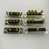 Venta caliente Hongsheng de alta corriente de 180 grados de salida recta D-SUB macho hembra chapado en oro DB Socket componentes electrónicos