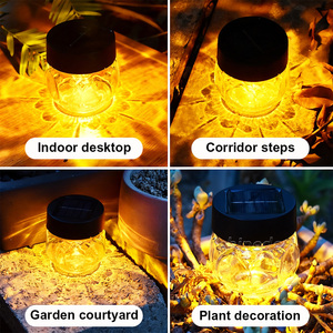 Lanterne solaire à LED en forme de boule de verre changeant de couleur pour fête, lumière de jardin extérieure, étanche, lanterne solaire pour balcon, cour, chemin - Product Image 6