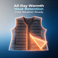 Gilet chauffant électrique portable rechargeable léger pour l'hiver, sans manches, personnalisable